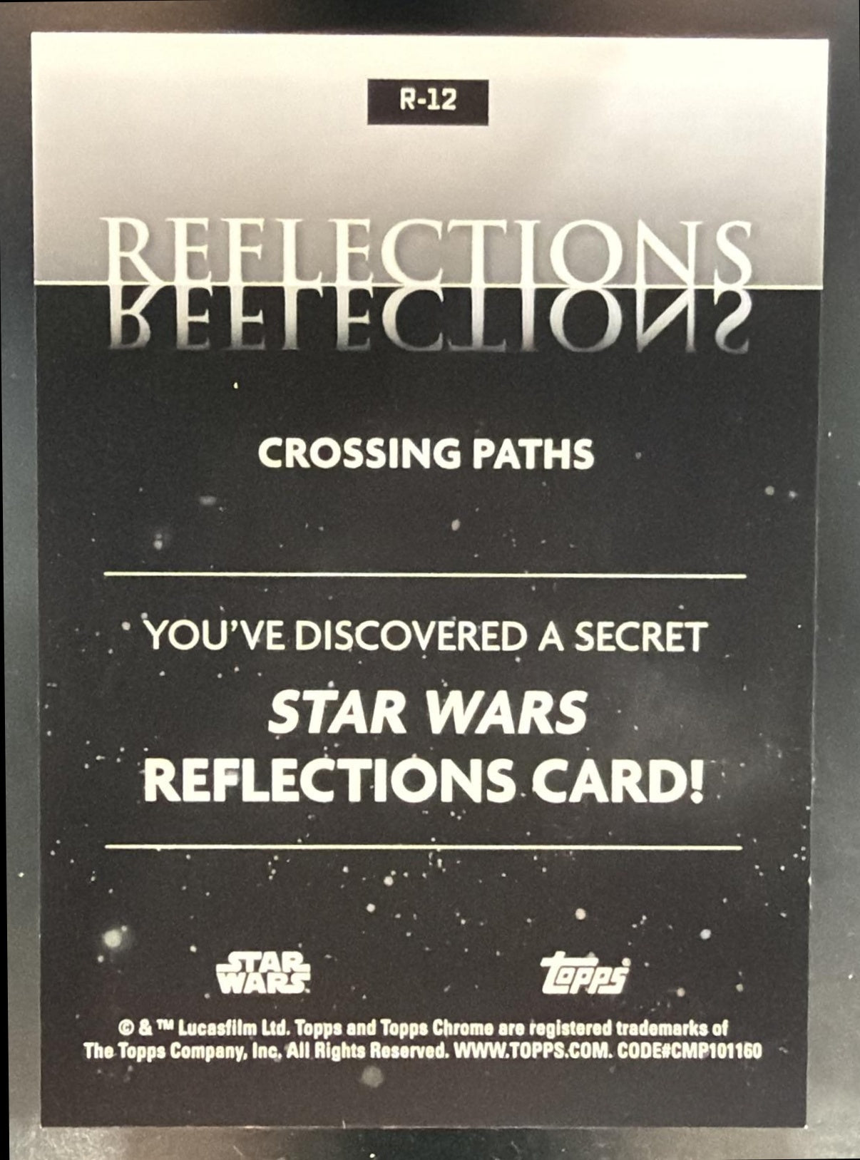 2025 Topps Chrome Star Wars Crossing Paths #R-12 Reflections — back