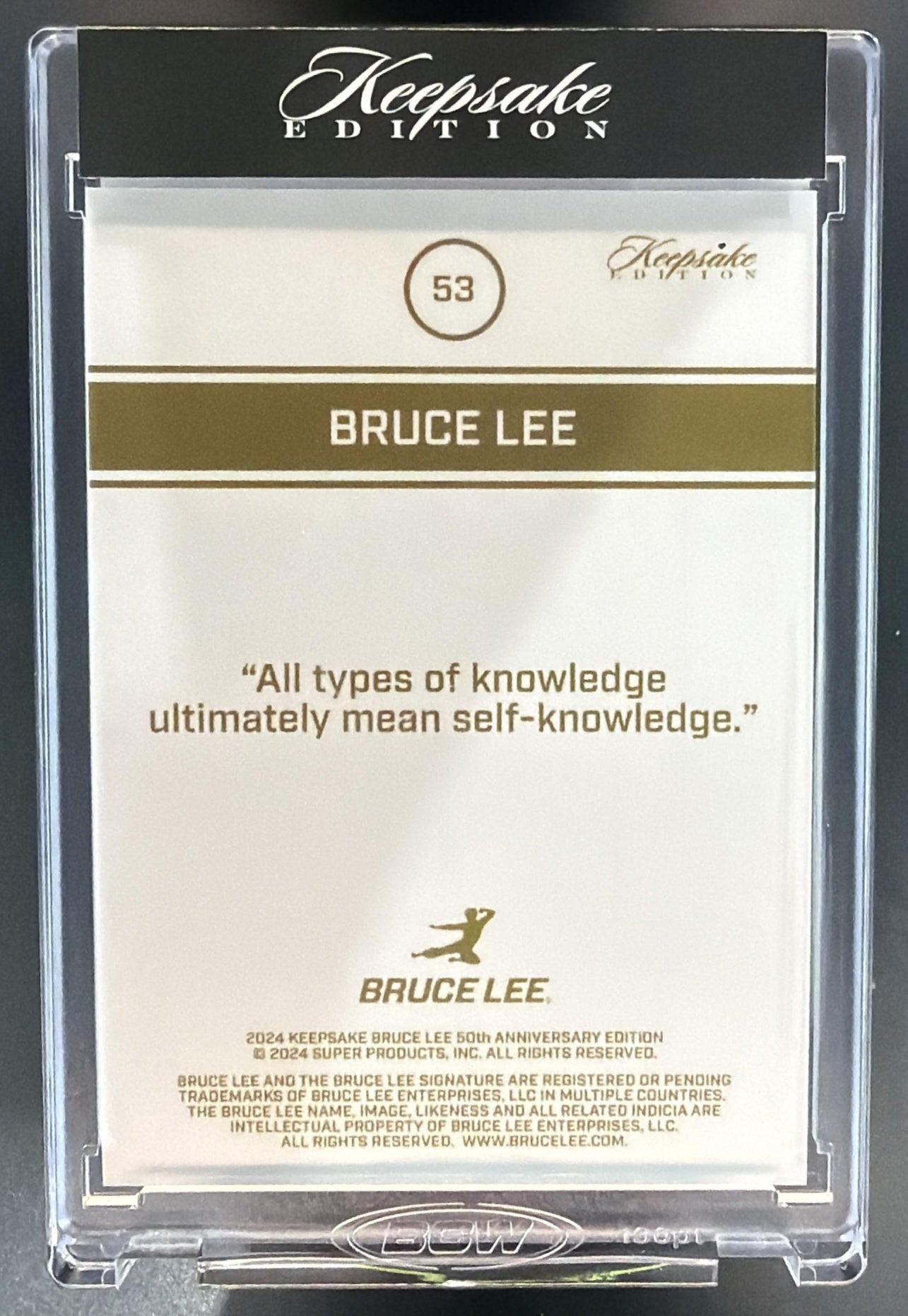 2024 Keepsake Bruce Lee 1/1 — back