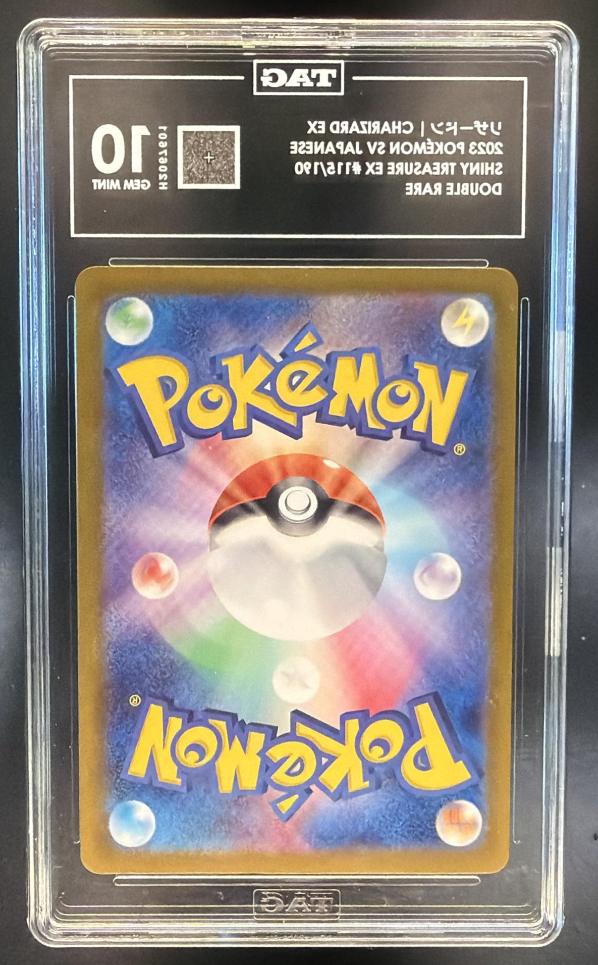 2023 Pokemon Scarlet & Violet Shiny Treasure ex JP Charizard #115/190 TAG 10 — back
