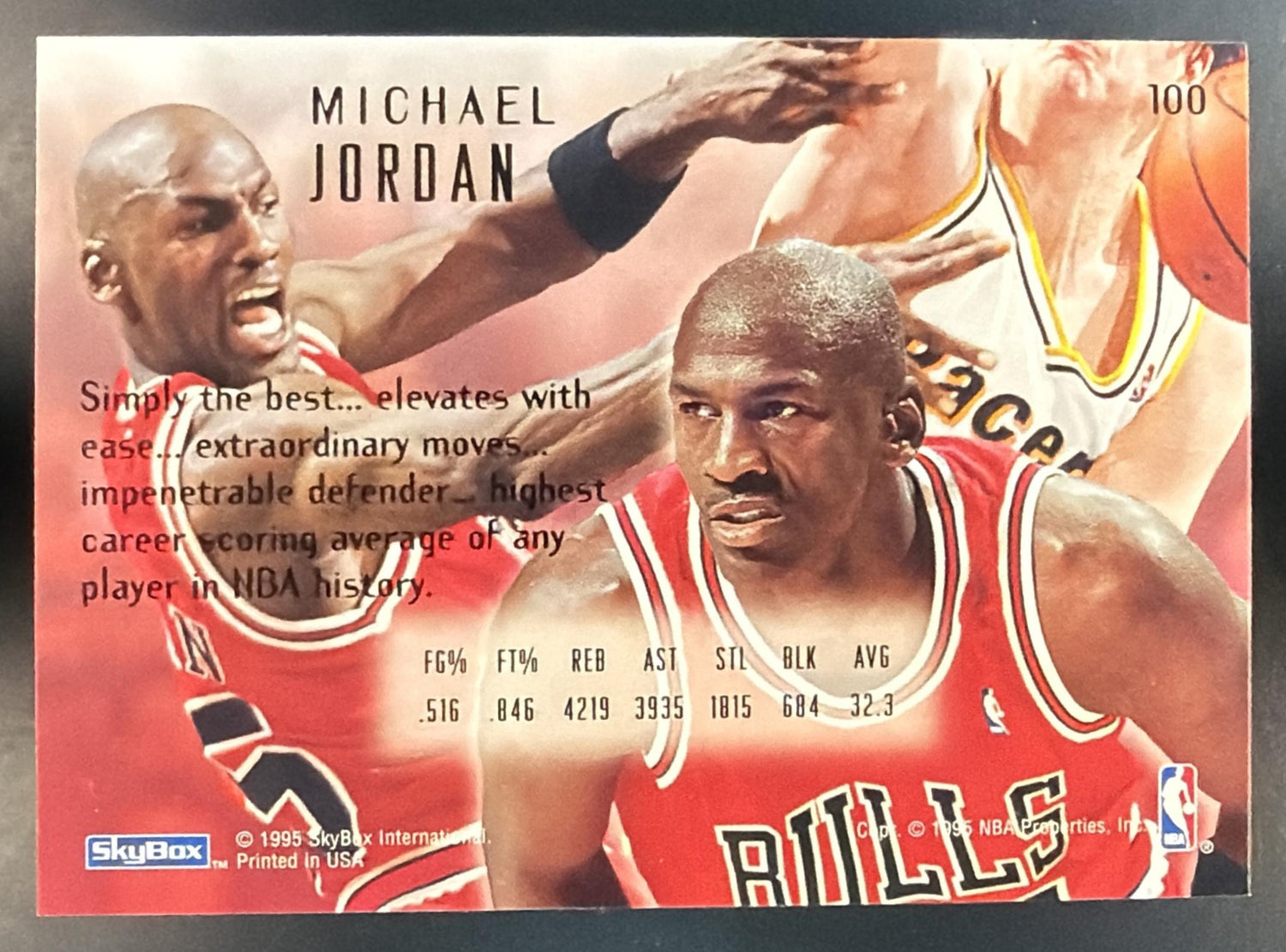 1994-95 Skybox E-Motion Michael Jordan #100 Bulls — back