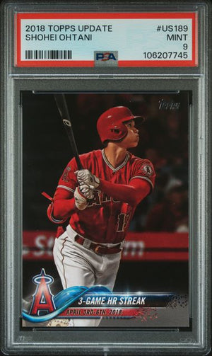 2018 TOPPS UPDATE #US189 SHOHEI OHTANI RC PSA 9