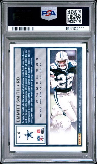 2025 PANINI DONRUSS #4 EMMITT SMITH PRESS PROOF GOLD /50 PSA 10