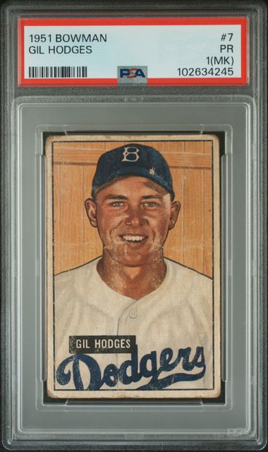 1951 Bowman - Gil Hodges #7 PSA 1