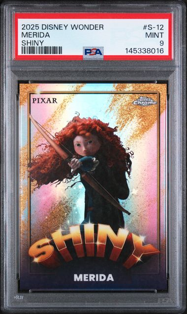 2025 TOPPS DISNEY WONDER SHINY #S-12 MERIDA PSA 9