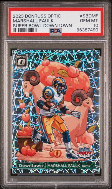 2023 PANINI DONRUSS OPTIC SUPER BOWL DOWNTOWN #SBDMF MARSHALL FAULK PSA 10