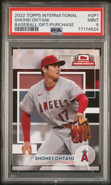 2022 Topps International Trading Card Day Baseball Gift With Purchase #GP1 Shohei Ohtani – PSA 9