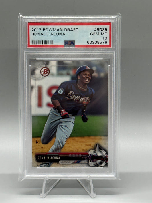 2017 Bowman Draft Ronald Acuna Jr Prospect PSA 10 Gem Mint