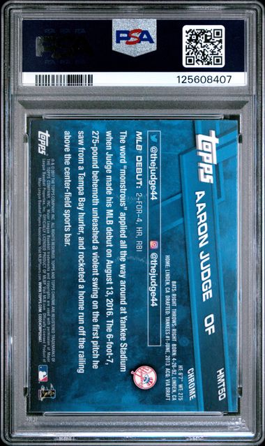Aaron Judge RC PSA 10 2017 Topps Chrome Update New York Yankees #HMT50