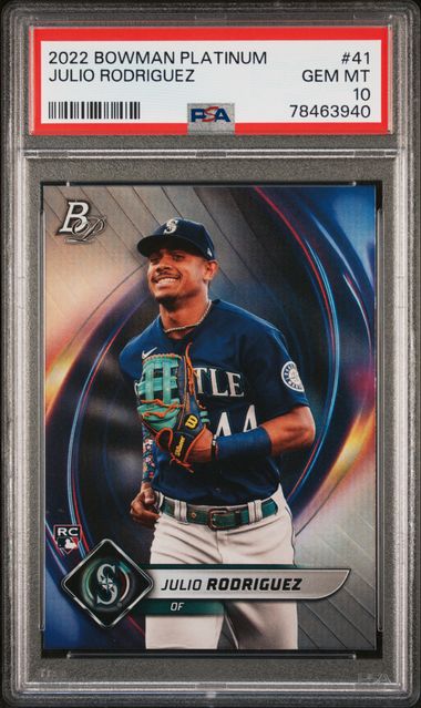 2022 BOWMAN PLATINUM #41 JULIO RODRIGUEZ ROOKIE RC PSA 10