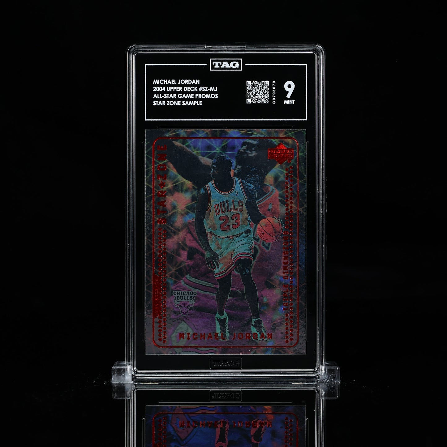 2004 UD All-Star Game MICHAEL JORDAN Star Zone Sample TAG 9 Mint SZ-MJ