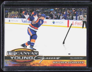2025-26 Upper Deck Extended Canvas Young Guns C-365 Matthew Schaefer NY Islander