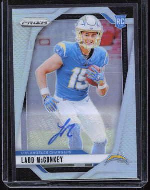 2024 Panini Prizm Ladd McConkey #365 RC Rookie Auto Silver