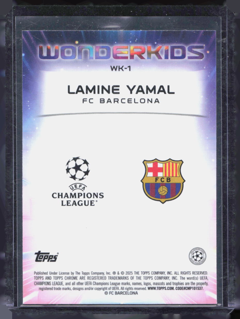 2024-25 Topps Chrome UEFA Lamine Yamal Wonderkids #WK-1 Barcelona