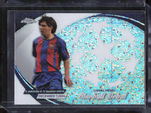 Lionel Messi 2023 2023-24 Topps Chrome UEFA UCC #SD-10 Starball Debut Refractor