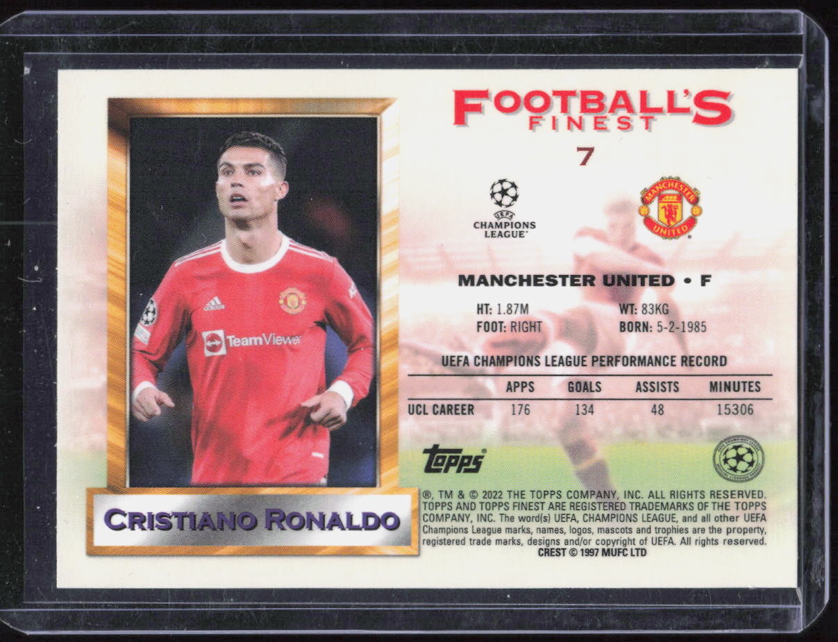 Cristiano Ronaldo 2022 Topps Football’s Finest All-Stars UEFA Champions #7