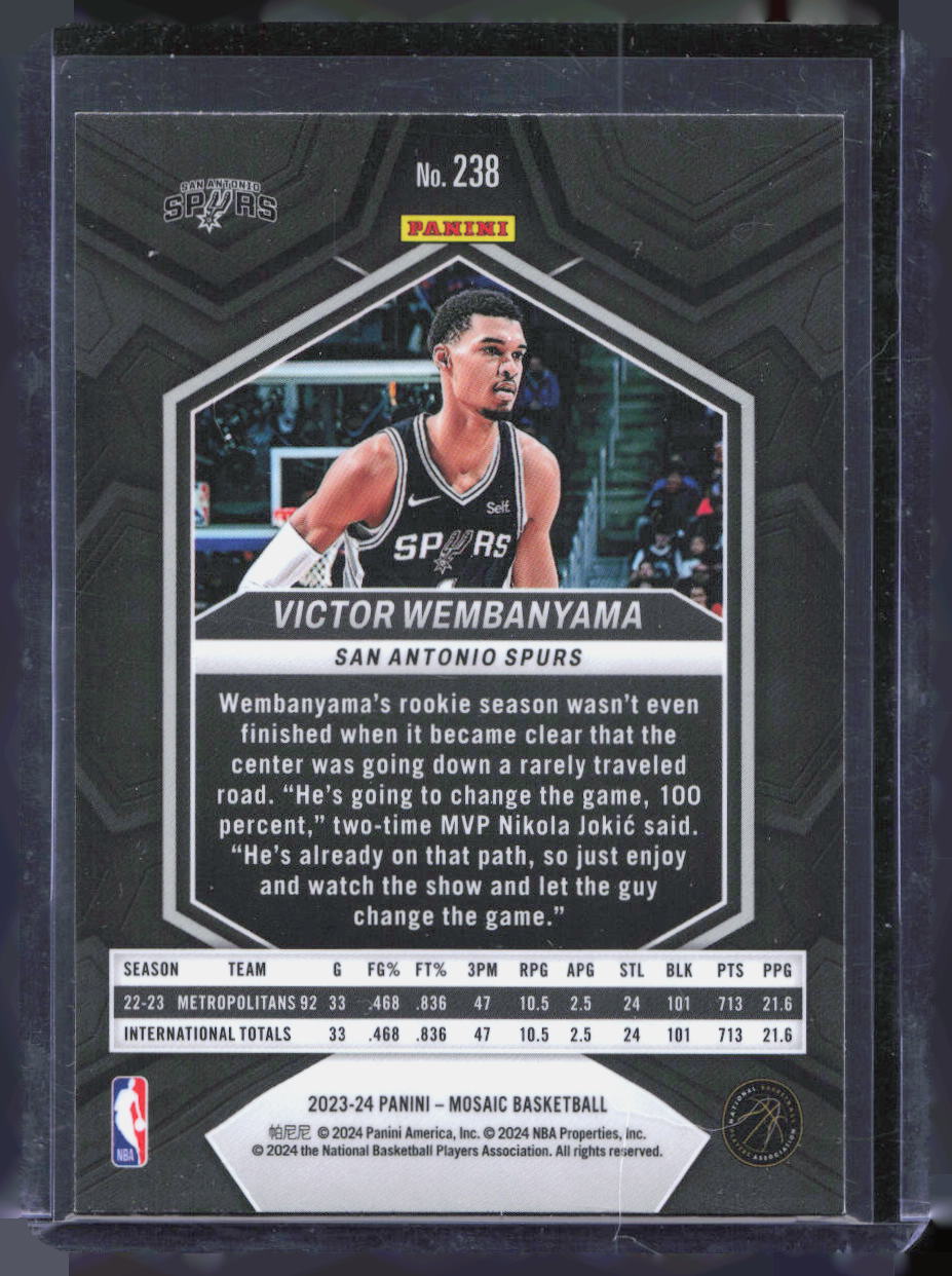 2023-24 Panini Mosaic - Rookies Victor Wembanyama #238