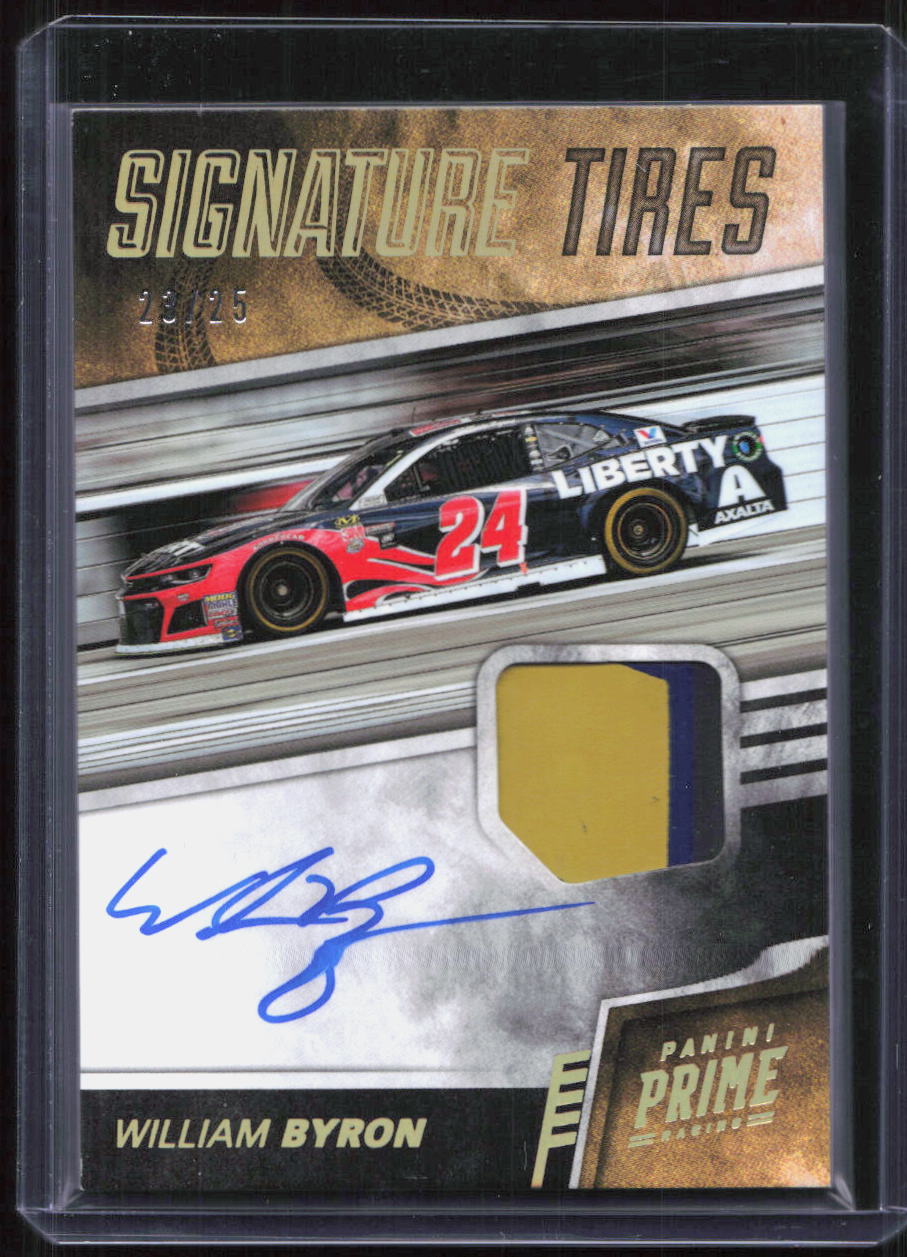 2018 Panini Prime Racing William Byron Signature Tires Relic Auto /25