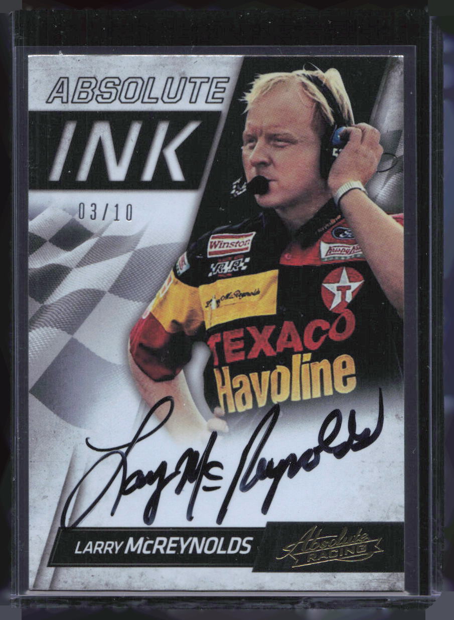 2017 Panini Absolute Ink Spectrum #'d 3/10 Larry McReynolds #AI-LM Auto