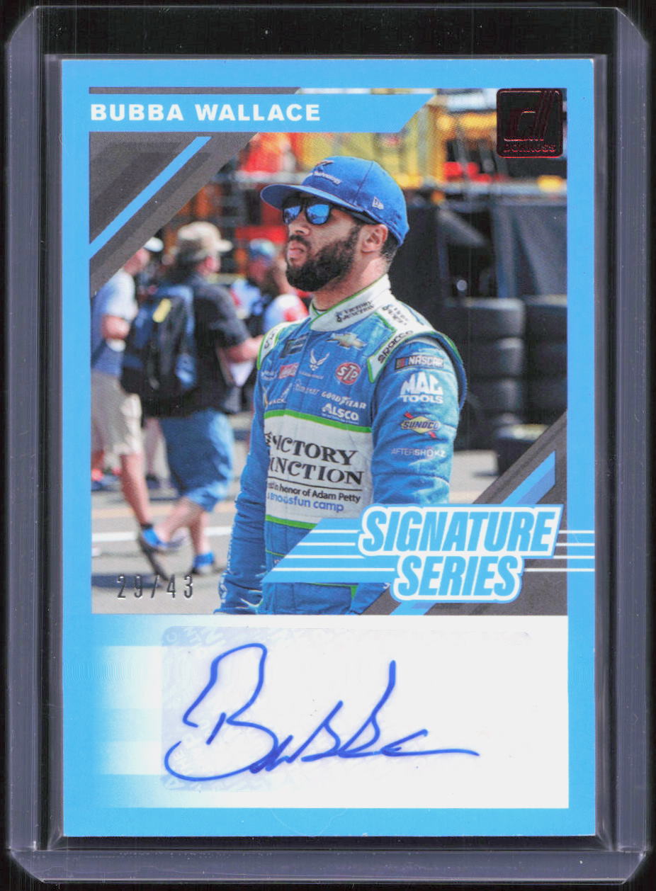 2020 Panini Donruss NASCAR - Signature Series Bubba Wallace #SS-BW Red /43 (AU)