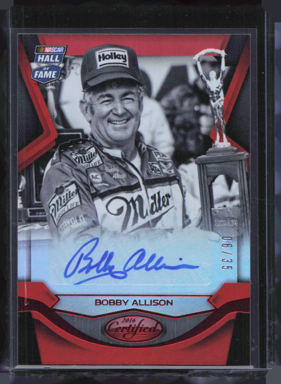 2016 Certified Signatures Mirror Red /35 Bobby Allison #BA Auto