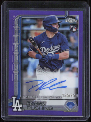 2025 Topps Chrome Dalton Rushing Auto #RA-DR Purple Refractor /250 (RC)
