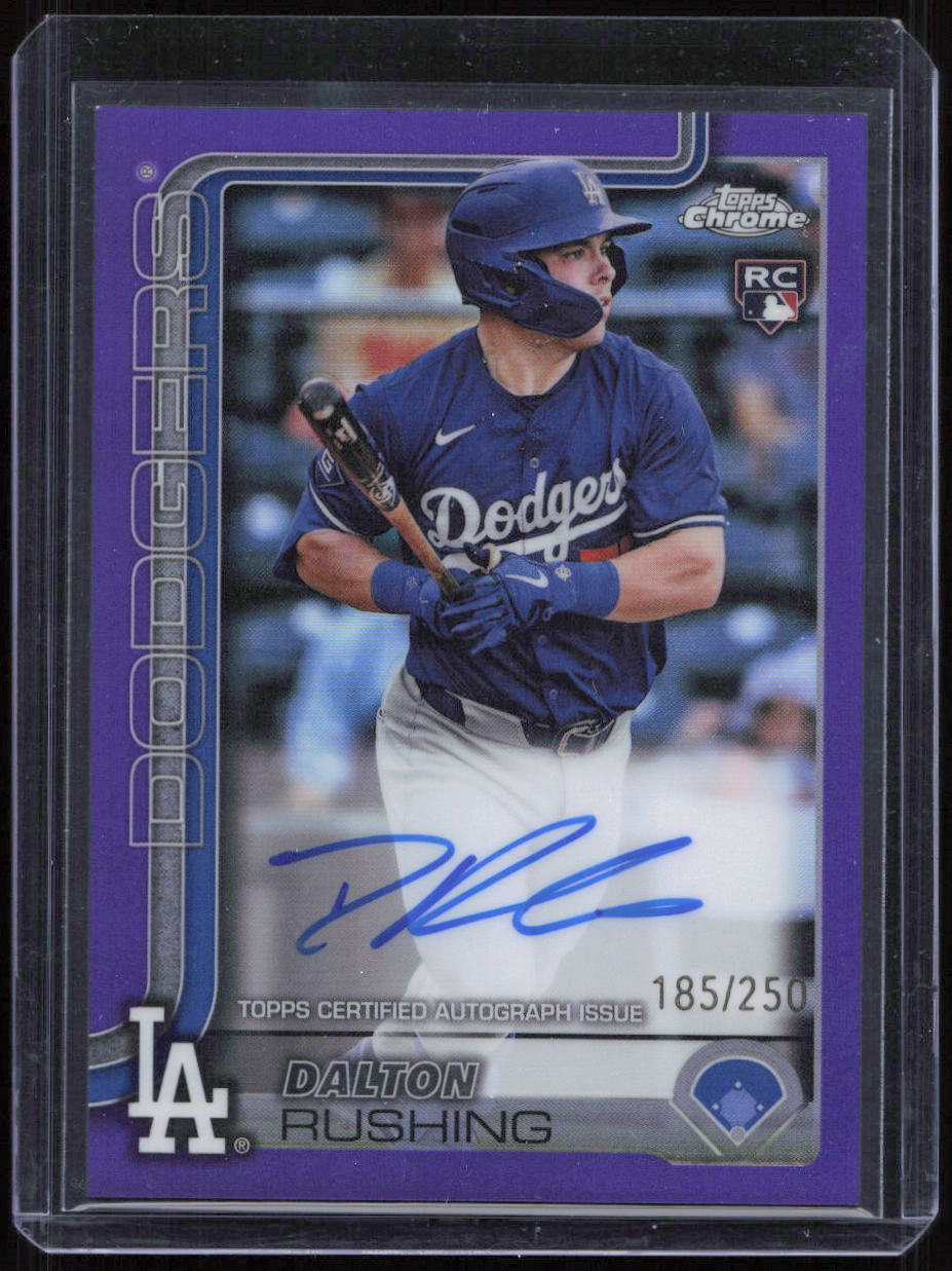 2025 Topps Chrome Dalton Rushing Auto #RA-DR Purple Refractor /250 (RC)