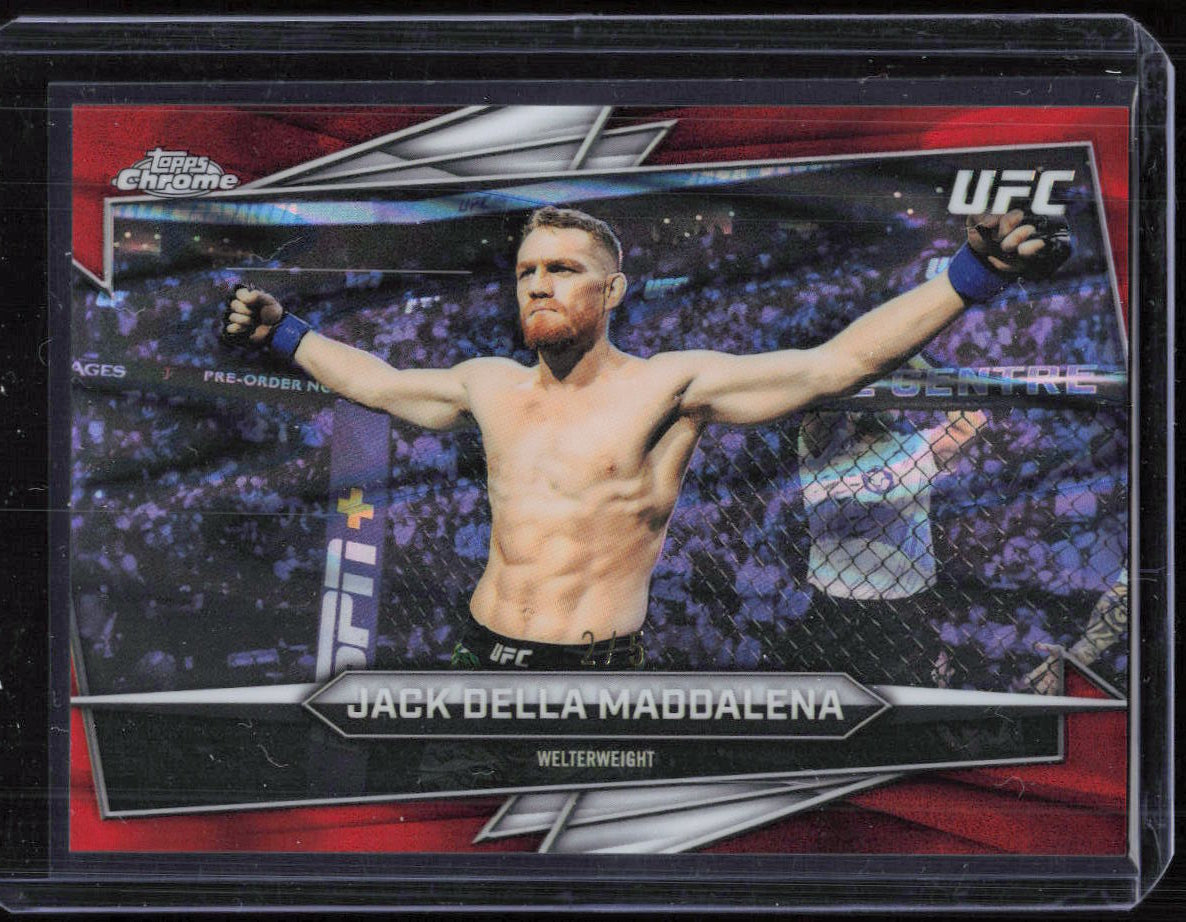 2026 Topps Chrome UFC Jack Della Maddalena Red Wave /5