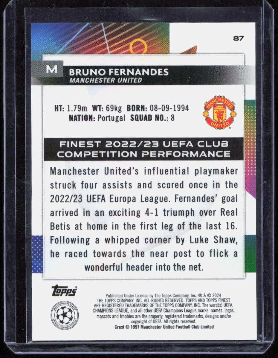2023-24 Topps Finest Bruno Fernandes /75