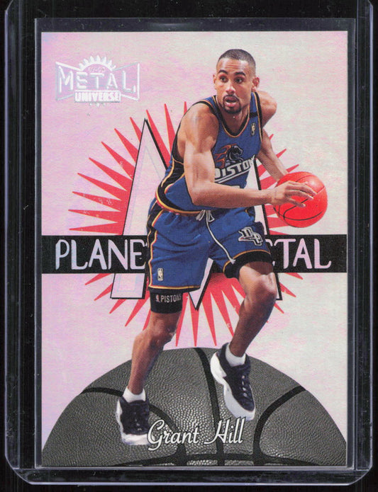 1997-98 Metal Universe GRANT HILL Planet Metal #11 - Detroit Pistons