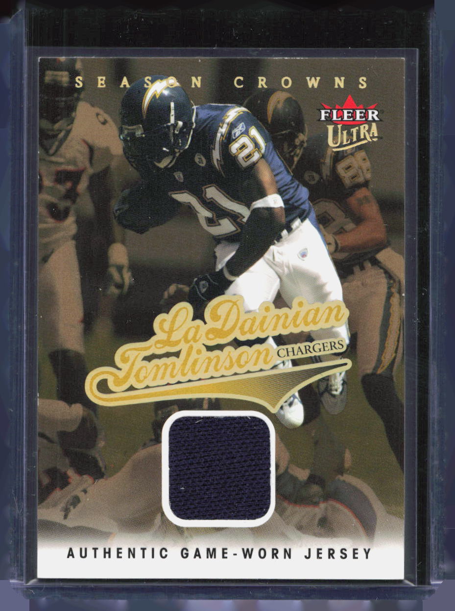 2004 Ultra LaDainian Tomlinson Season Crowns Gold Game Used Jersey /99 Chargers