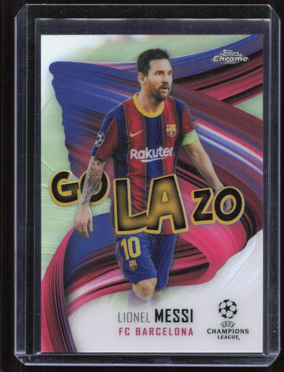 2021 LIONEL MESSI TOPPS CHROME UEFA CHAMPIONS LEAGUE GOLAZO