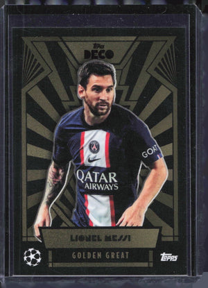 2022-23 Topps UEFA Deco Champions League Lionel Messi Golden Great