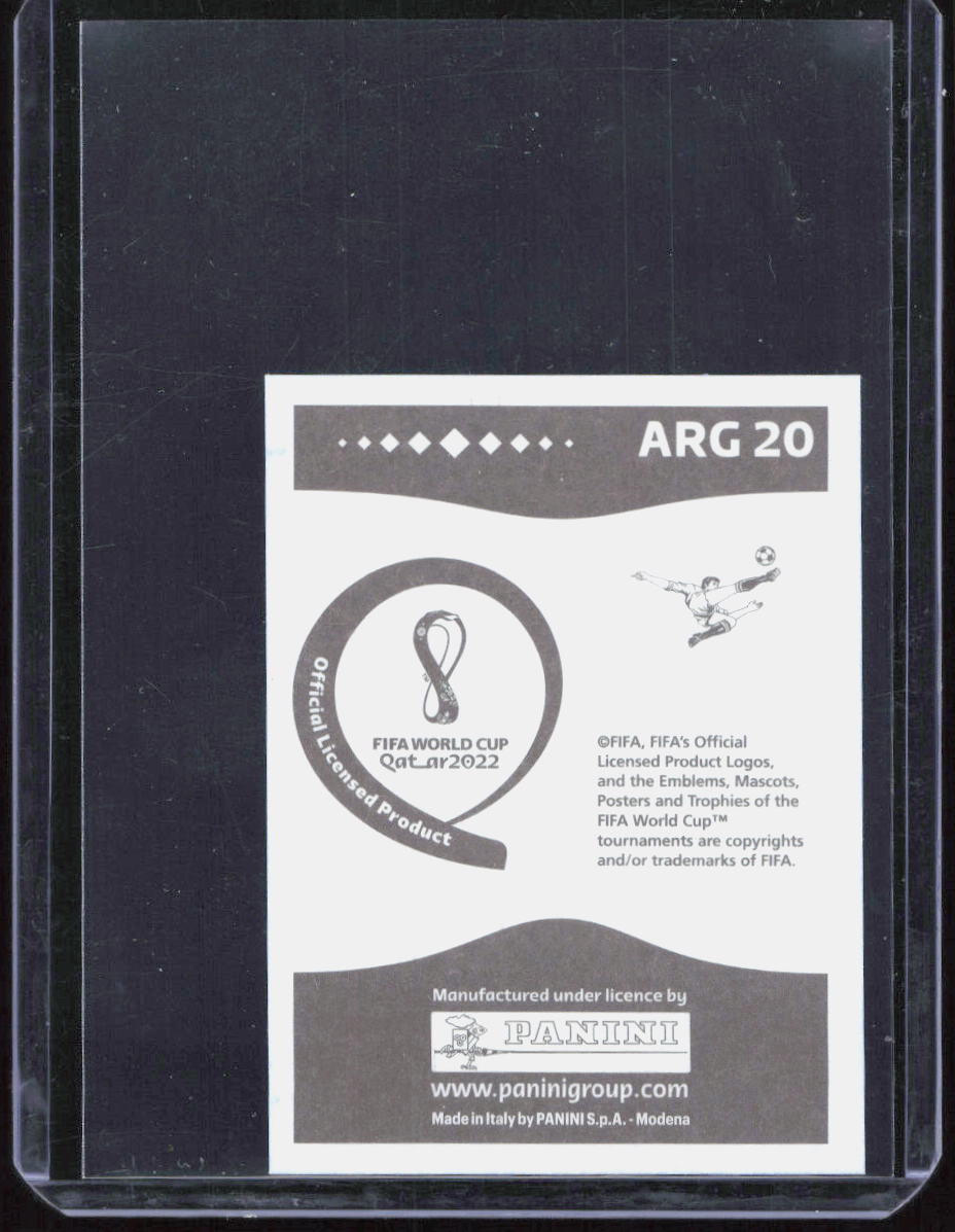 ARG20 Lionel Messi Panini FIFA World Cup Qatar 2022 BLUE PARALLEL Sticker