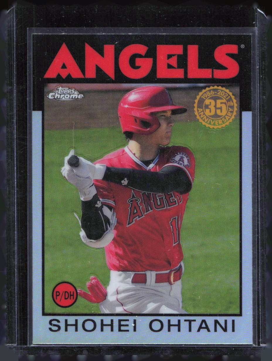 Shohei Ohtani 2021 Topps Chrome #86BC-9 1986 Topps Throwback Angels