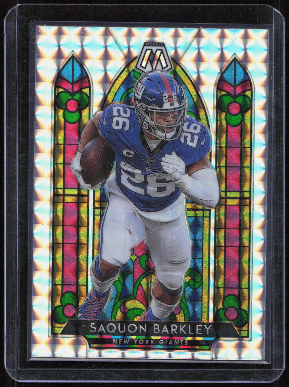 Panini 2020 Mosaic Football Saquon Barkley Stained Glass Prizm #SG7 Giants