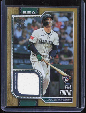 2026 Topps Series 1 - Cole Young ROOKIE Gold Holo Foil Patch Relic /50 Mariners