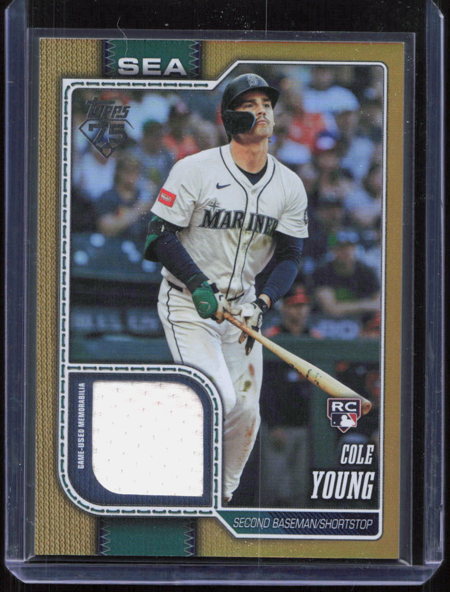 2026 Topps Series 1 - Cole Young ROOKIE Gold Holo Foil Patch Relic /50 Mariners