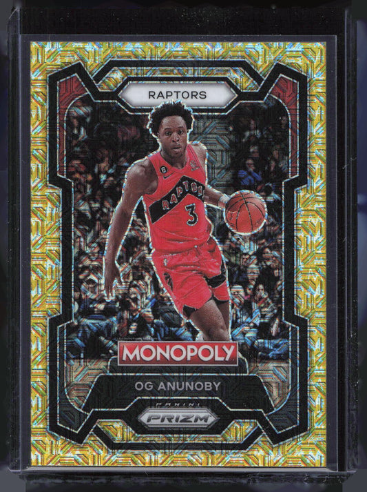 2023-24 Prizm Monopoly OG Anunoby Gold Money Shimmer /500 #83 Raptors Knicks