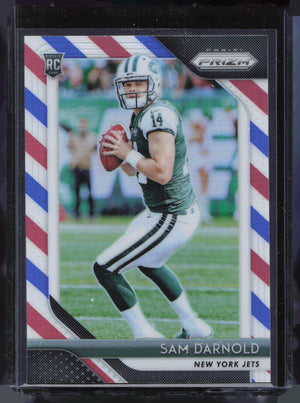 2018 Panini Prizm Sam Darnold RC Red White and Blue Rookie #203 Jets
