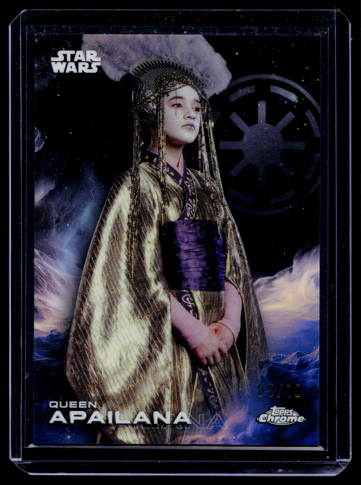 2025 Topps Chrome Sapphire Star Wars QUEEN APAILANA#151 BLACK Refractor /10