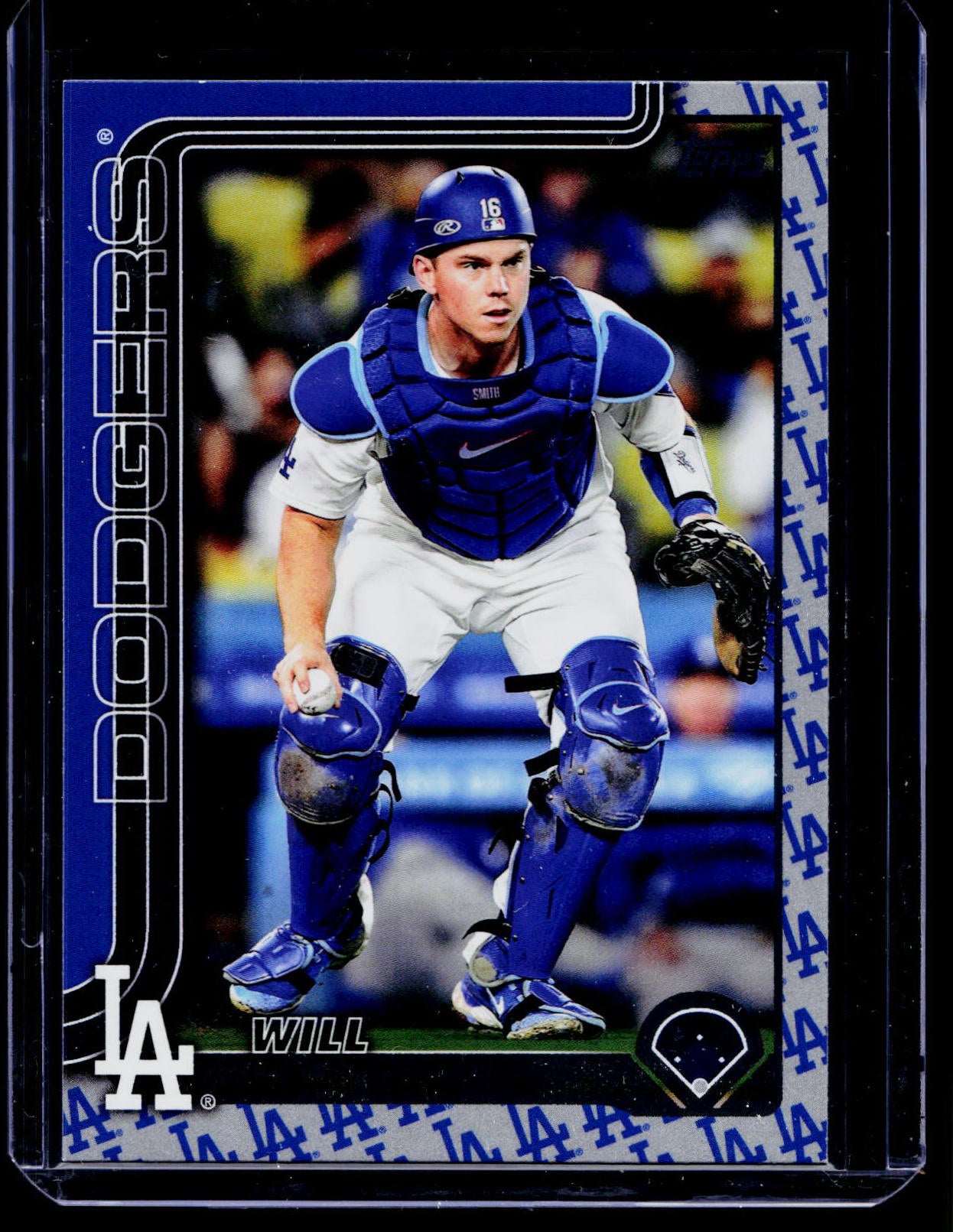 2025 Topps Series 1- Will Smith 212- Team Logo Border- Los Angeles Dodgers