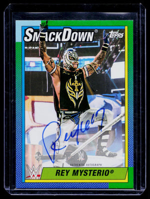 REY MYSTERIO 2021 TOPPS WWE HERITAGE ON CARD AUTO SP HOF AUTOGRAPH /99
