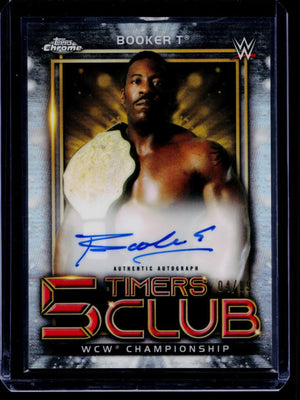 2021 Topps Chrome WWE 5 Timers Club Auto /99 Booker T #5TA-BT Auto