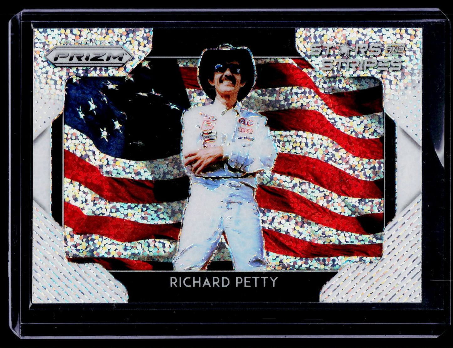 Richard Petty Signed 2019 Panini Prizm Racing Stars & Stripes White Sparkle