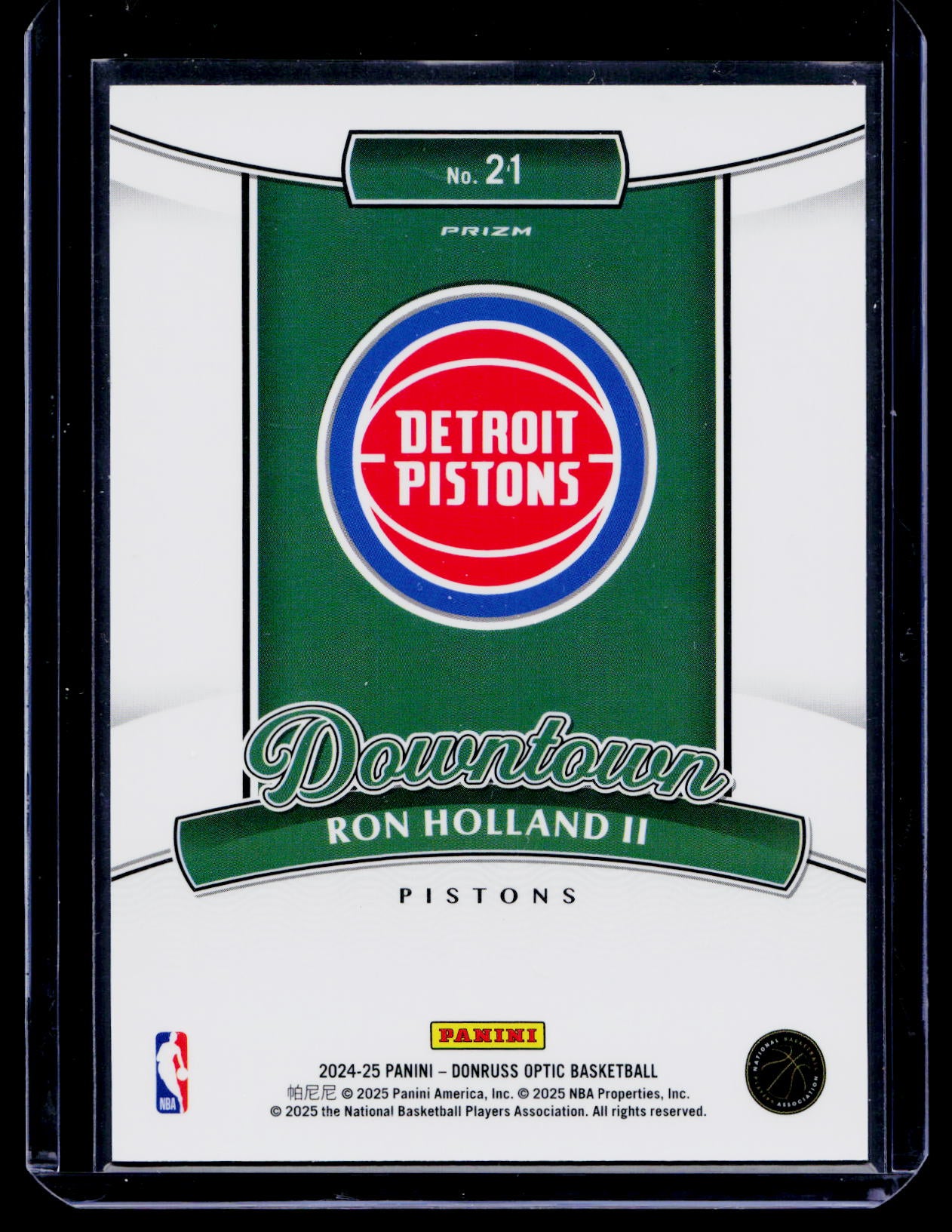 2024-25 Panini Donruss Optic Downtown Ron Holland II #21 Rookie RC