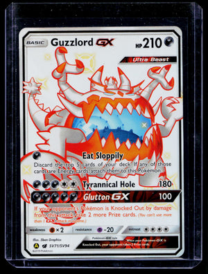 Guzzlord GX SV71/SV94 Full Art Hidden Fates Shiny Vault Holo Pokémon TCG