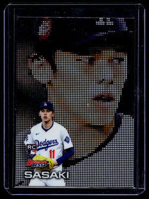 2025 Bowman's Best Roki Sasaki Pixel Portraits RC Rookie #P-7 Dodgers