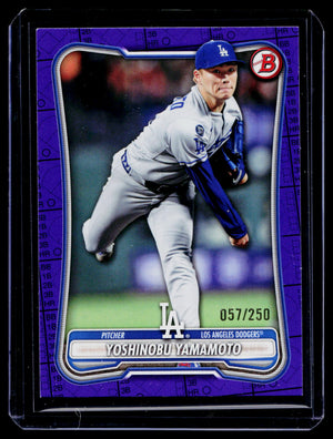 2026 Bowman Baseball Yoshinobu Yamamoto Purple Pattern Parallel /250 Dodgers