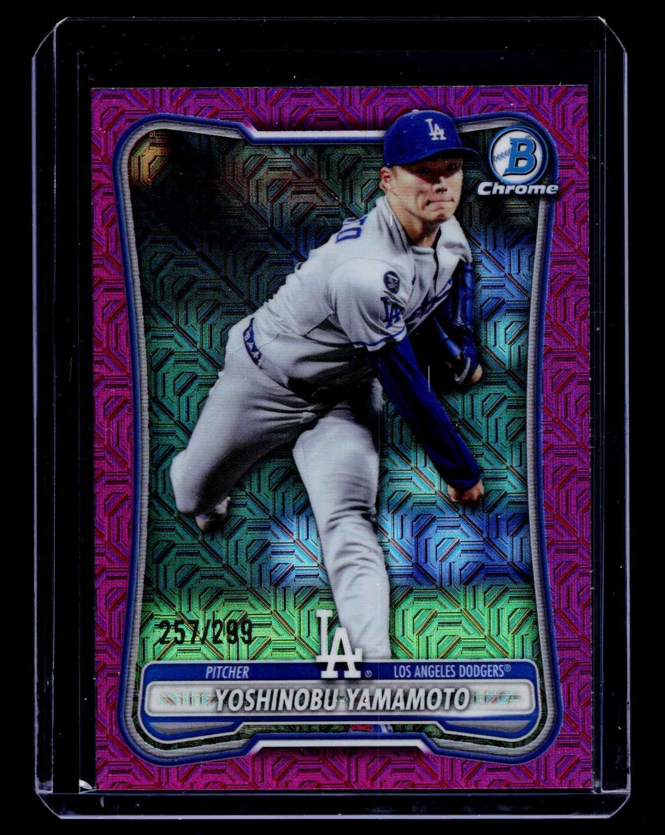 2026 Bowman Chrome Fuchsia Mojo Refractor /299 - Yoshinobu Yamamoto #2