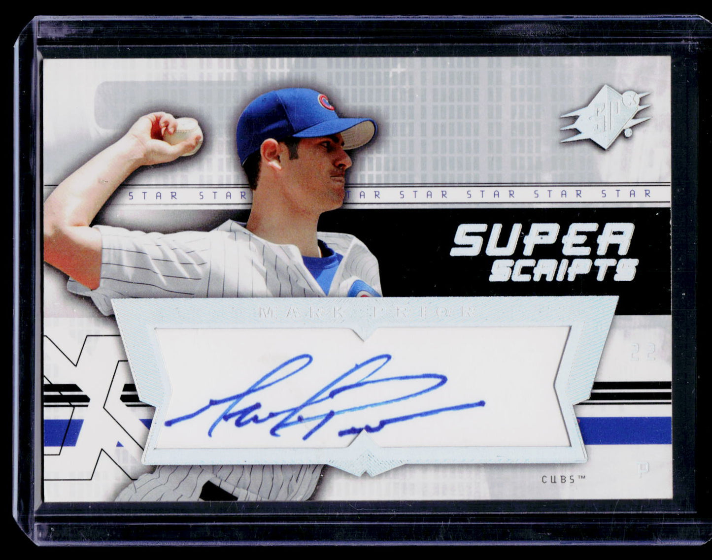 2004 SPx SUPER SCRIPTS STAR AUTOGRAPH #SU-MP MARK PRIOR